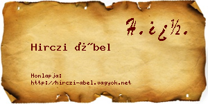 Hirczi Ábel névjegykártya