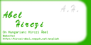 abel hirczi business card
