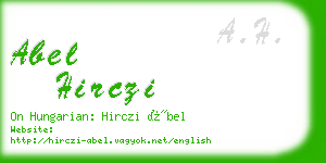 abel hirczi business card